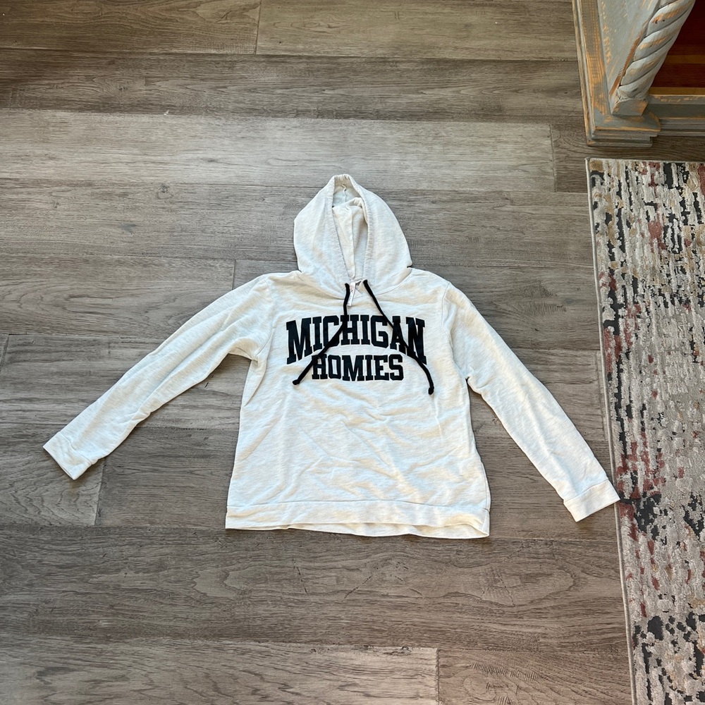 White Michigan Homies Hoodie